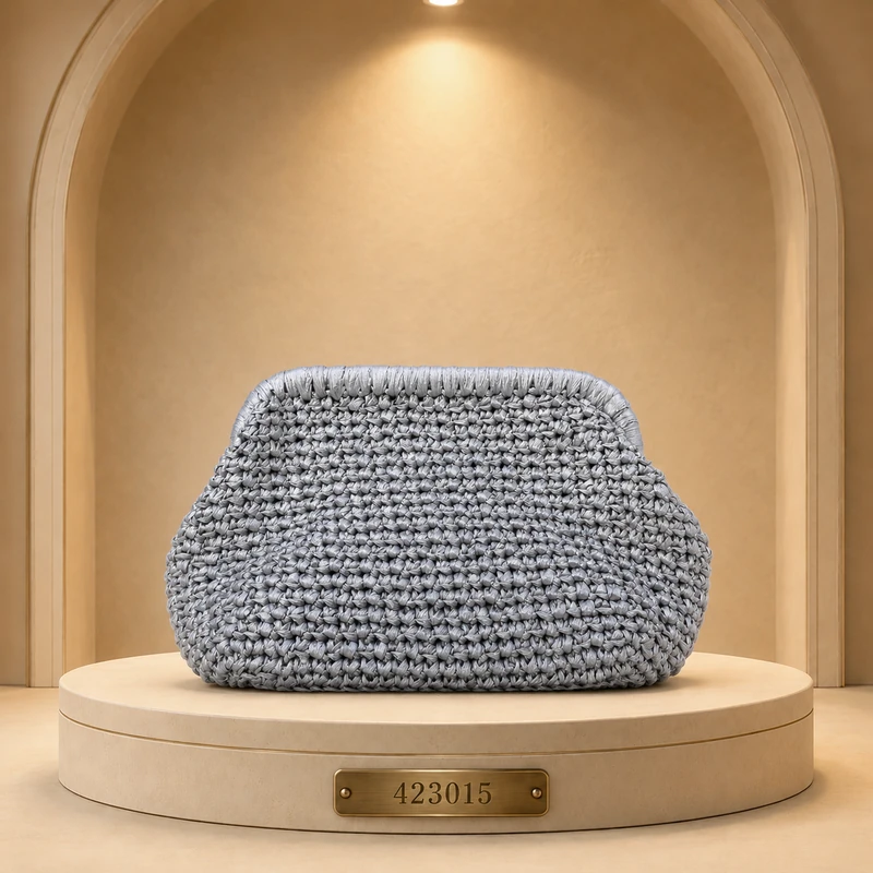 borsa a mano con texture intrecciata 423015