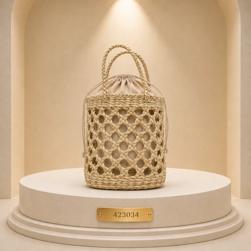borsa bucket con texture a rete 423034