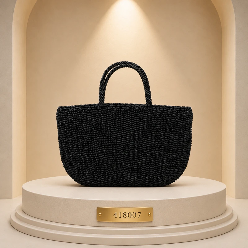 straw-textured handbag 418007
