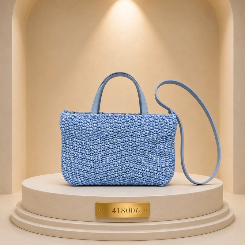 Tasche mit Riemen geflochten strukturiert 418006