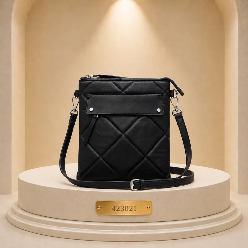 quilted-textured strap bag 423021