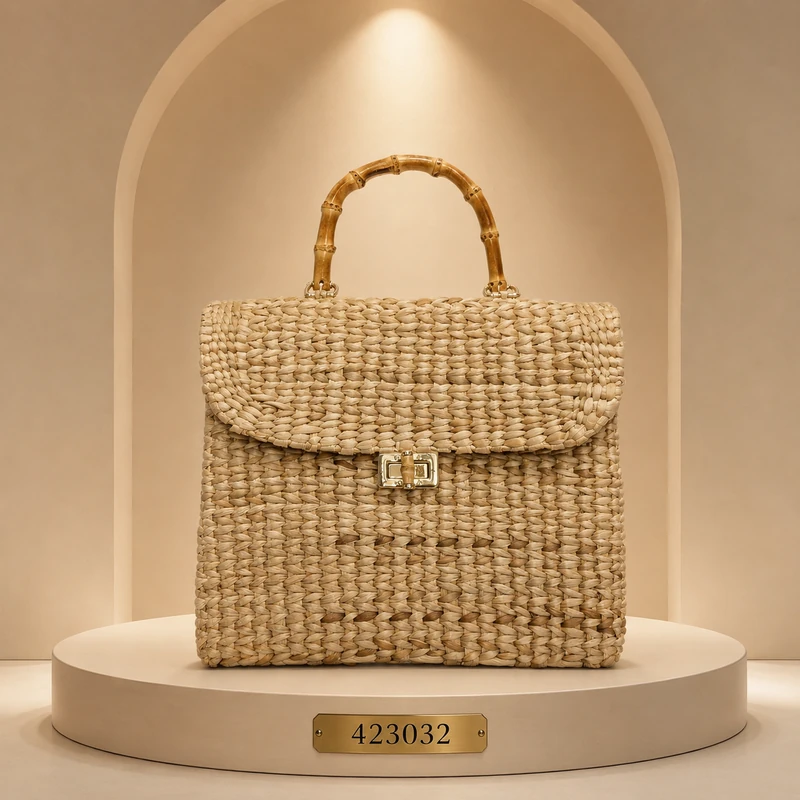 flap woven-textured handbag 423032