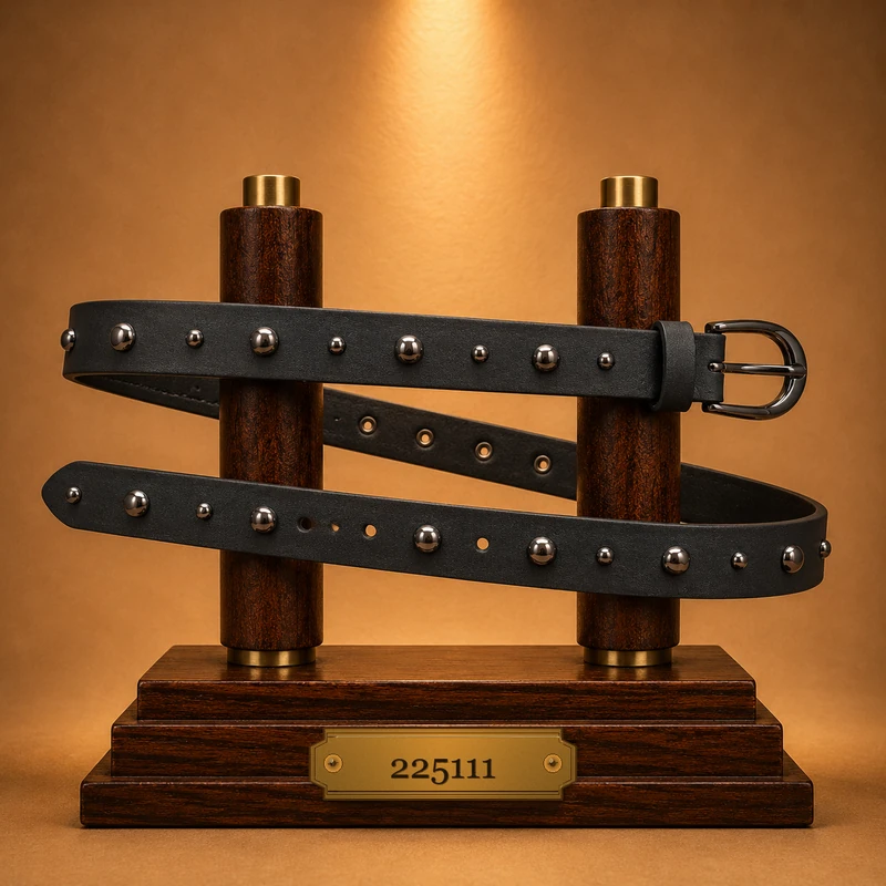 Ledergürtel mit Metalldetail 225111
